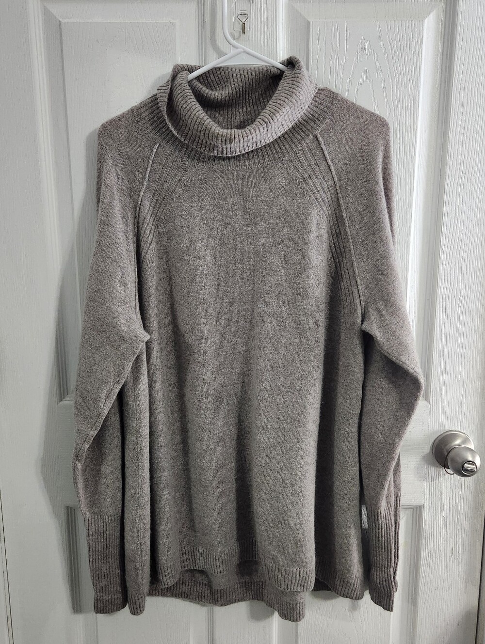 J.jill oversized lavender cashmere turtleneck knit sweater cozycore soft girl LG